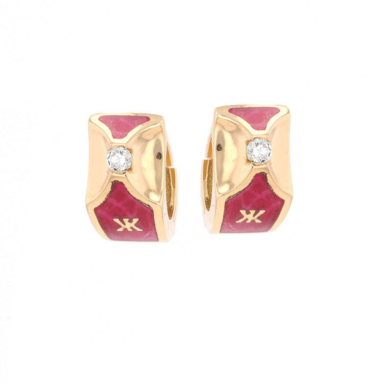 Boucles d'oreilles signées KORLOFF diamants 0.08 carat Comme neuf -  reconditionné disponible sur Gemme Les Bijoux
